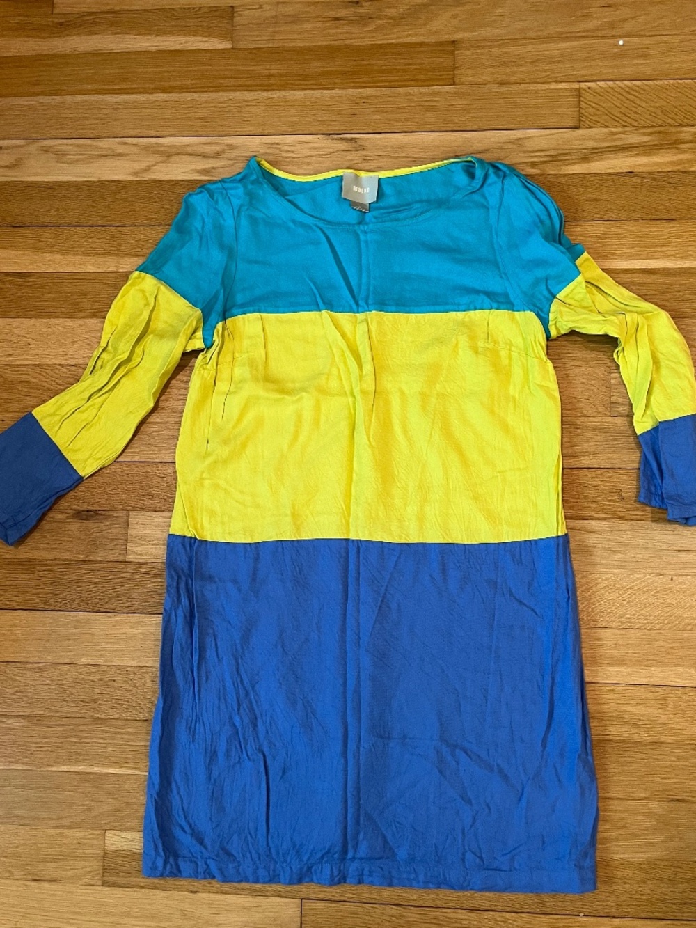 Maeve (Anthropologie) linen color block shift dress